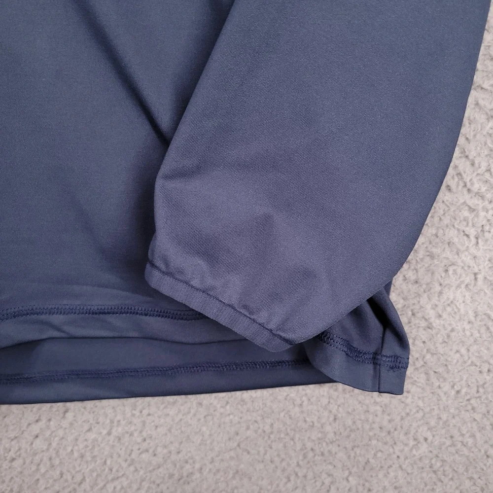 ADIDAS Golf Shirt Mens Size 2XL Blue 1/4‎ Zip Performance Long Sleeve Pullover